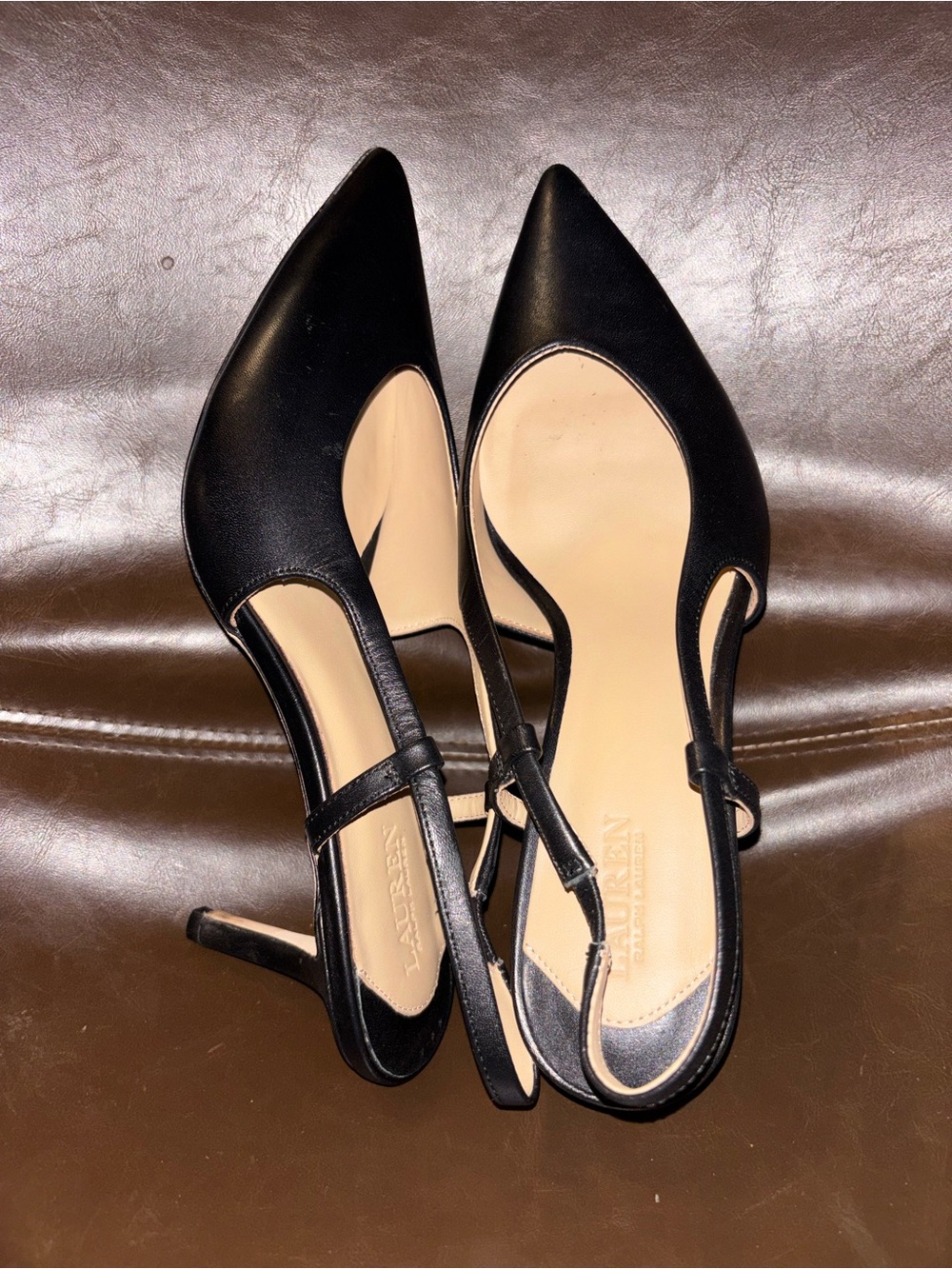 Ralph Lauren Slingback Leather Pumps